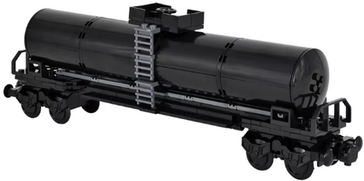 bricksNblocks® tankwagen treinwagon, compatibel andere bouwblokjes, 207 blokjes, met magneetkoppeling