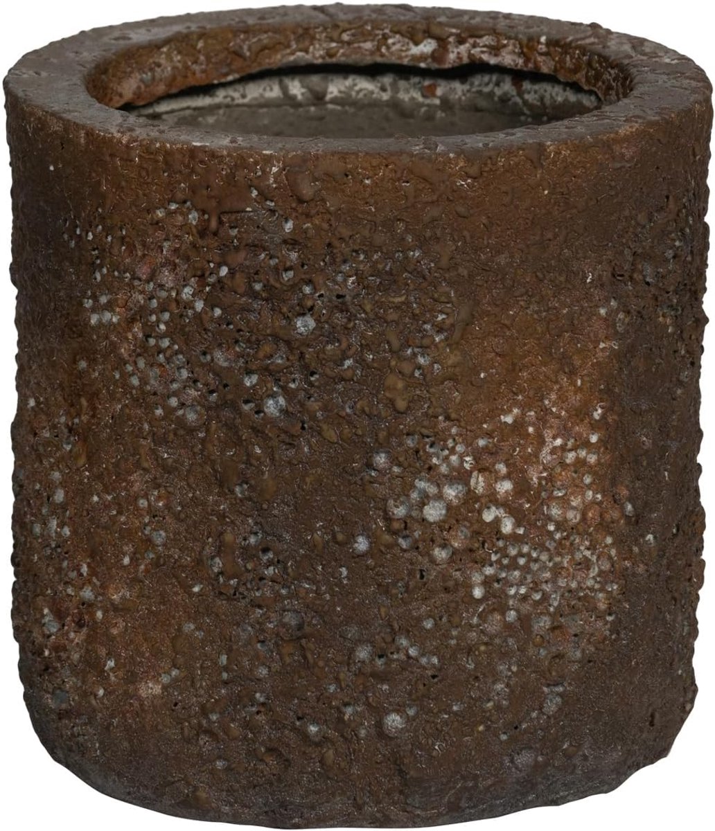 Plant pot S - Imperial brown - Ø: 15 x H: 15 - Handgemaakt - UV en vorstbestendig - ShopVlot