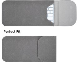 Premium Lederen Toetsenbord Cover Sleeve voor 2024 2023 2021 Apple iMac 24 inch M4 M3 M1 Magic Keyboard w/Out Touch ID A2449 A2450 Draadloze Magic Keyboard 2 Accessoires Case Pouch, Space Grey