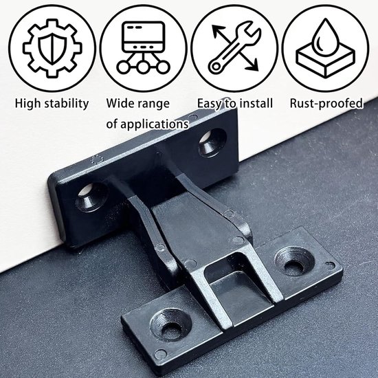 8 stuks kabinet clips, Keku Push in plint bevestigingsmiddelen fit, keuken kast plint clip, ABS Push-fit fittingen, verborgen kasten, meubelpaneel bevestigingen, voor kasten, bedden, tafels, cabine — afbeelding 2