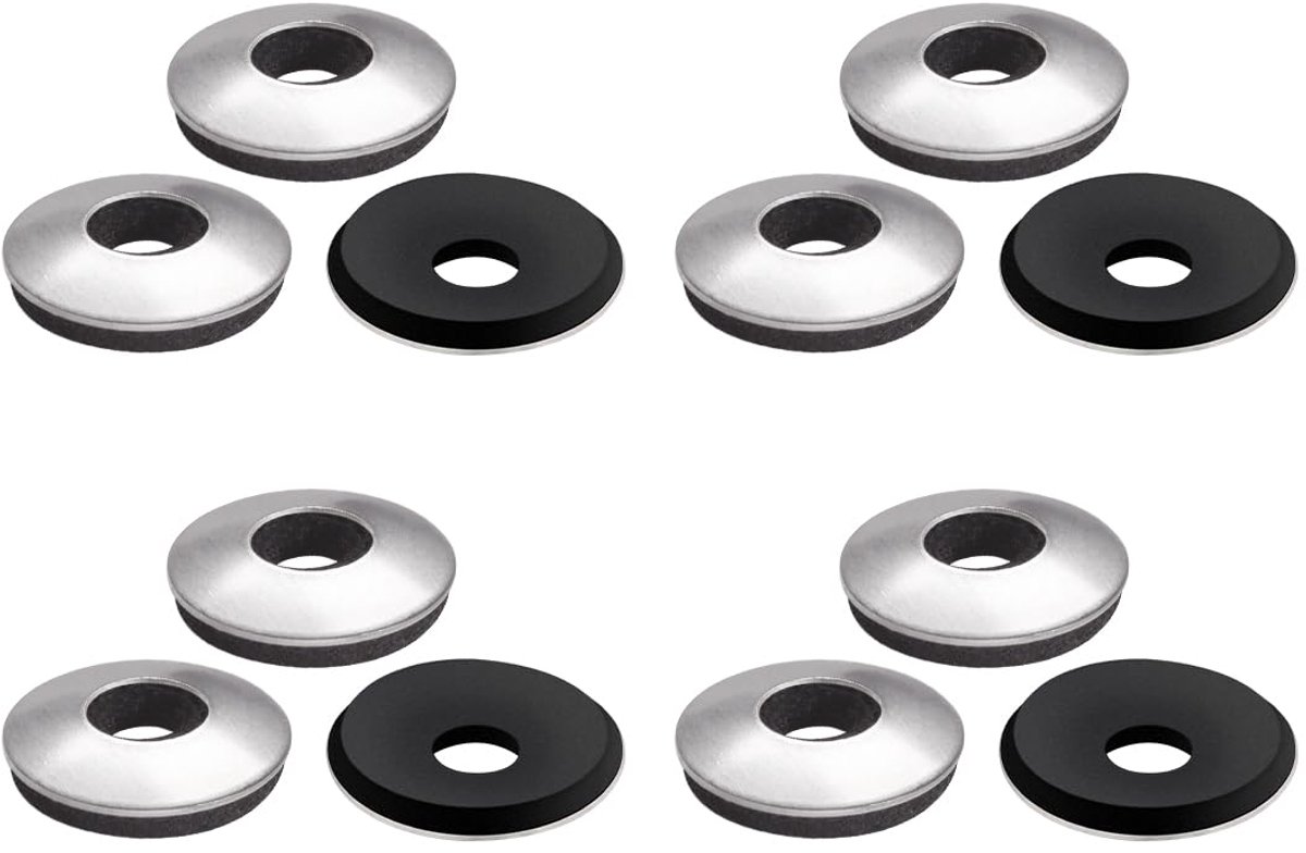 Roestvrijstalen afdichtingen M4,8 x 14 mm, 15 stuks neopreen sluitringen, metalen sluitringen met rubberen afdichting