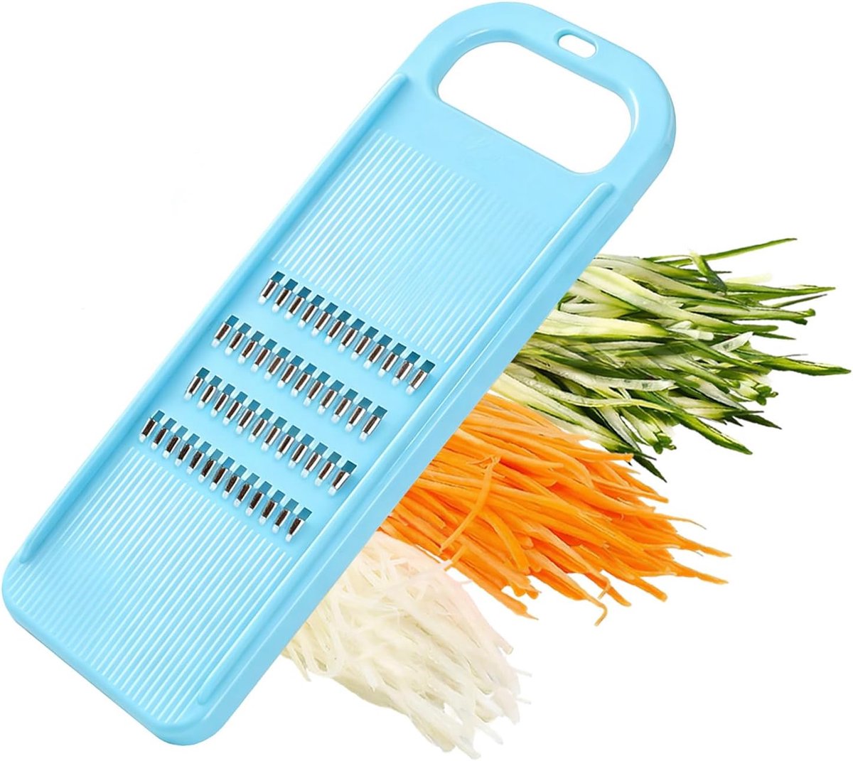 Mandolinesnijder voor de keuken, Koreaanse wortelschraper, groentesnijder, julienne snijder met ergonomische handgreep en hangend gat aardappelsnijder voor aardappelen, wortelen,