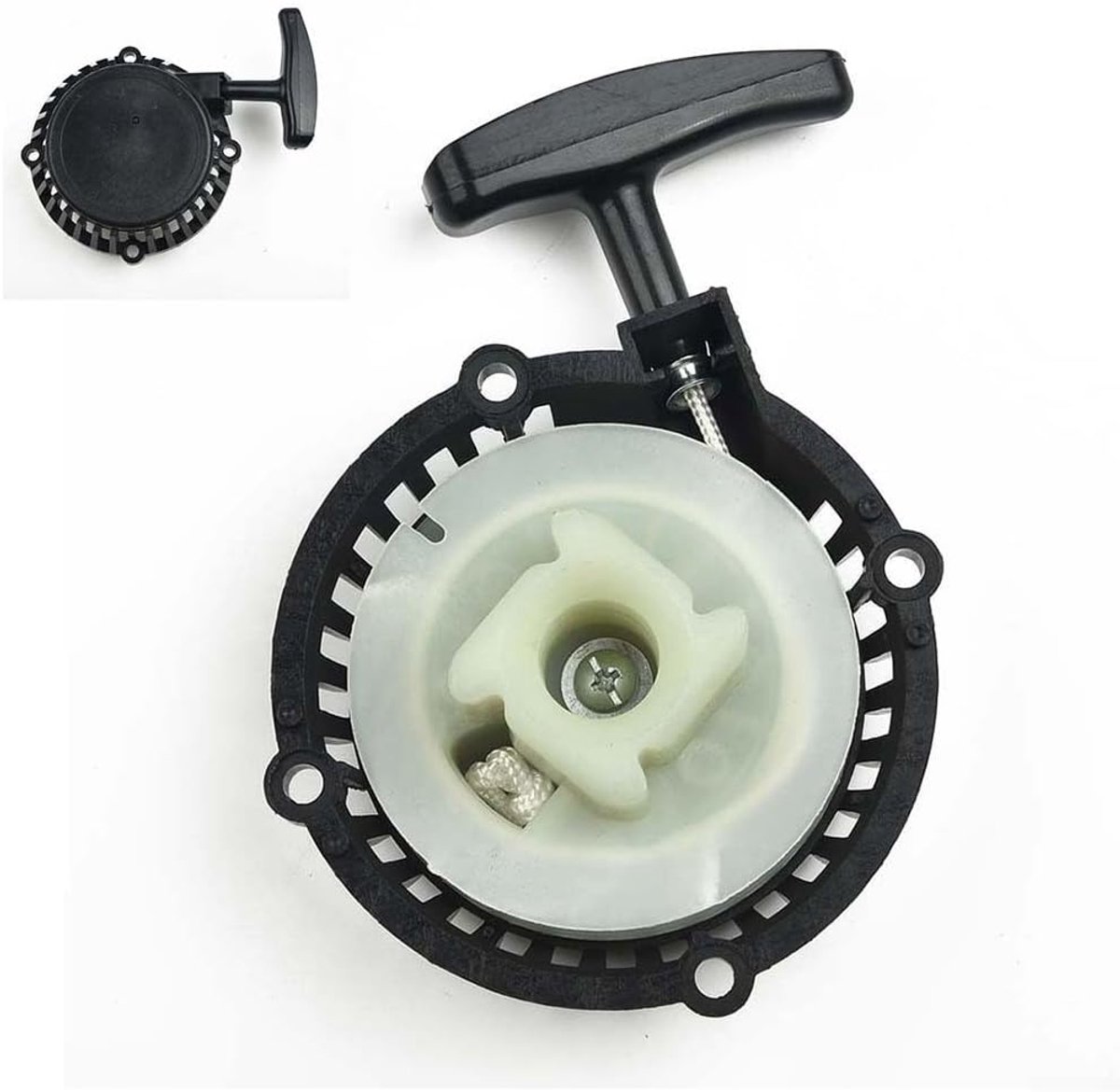 Trekstart Recoil Starter Vervanging Voor 47Cc 49Cc Motor Mini Dirt Bike Minimoto ATV Quad, Zwart