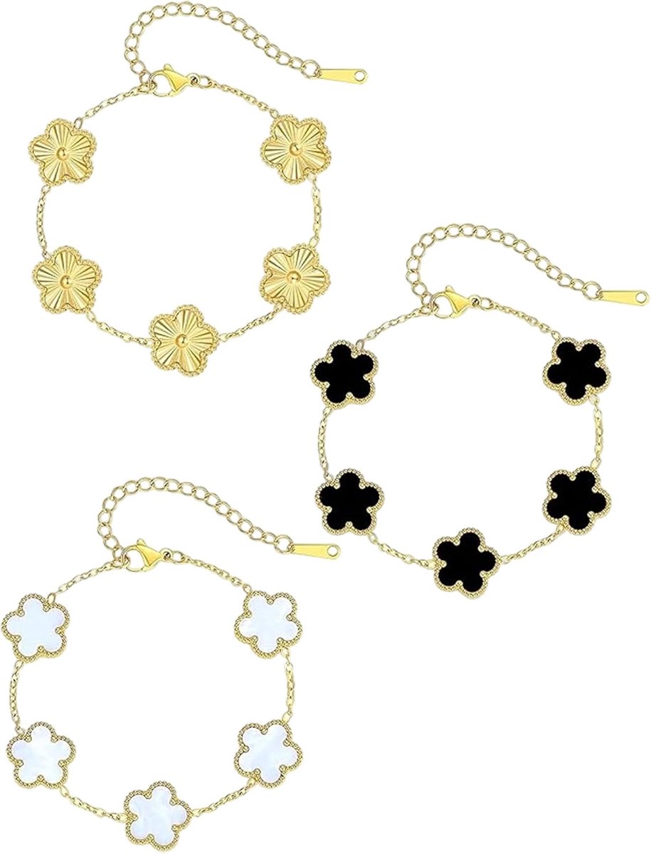 Armband 3-delige Set - Waterdicht en Vochtbestendig - Nikkelvrij en Lood Gecoat - m-winkel