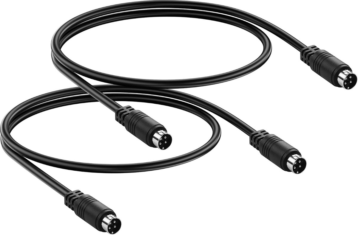 Mini 4 Pin DIN Cable, 2 Pack DIN 4 Pin Plug to Plug Power Cable for CCTV Surveillance Systems, Audio Devices and Car - ShopVlot