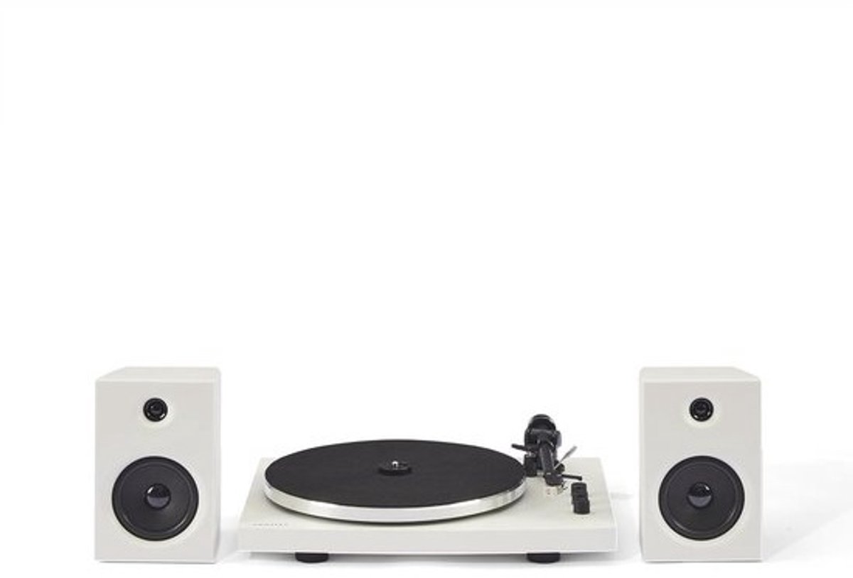 Bluetooth-platenspeler met 2 snelheden en externe luidsprekers