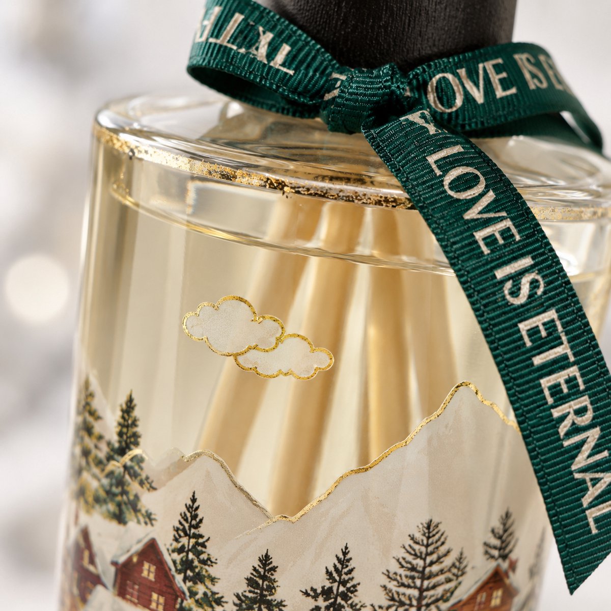 EasyMart Geurstokjes – Huisparfum Diffuser Set 2-Delig – 2x 200 ml Geurverspreider met Rotan Stokjes – Falling Snow & Iced Chalet – Luxe Kerstdecoratie en Kerstcadeau voor Woonkamer, Badkamer & Toilet — cadeau in Wonen & Interieur - foto 2