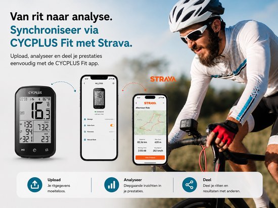 CYCPLUS M1 Draadloze Fietscomputer met Z1 Stuurhouder – GPS Kilometerteller Fiets – 25 Gegevensvelden – ANT+ & Bluetooth 5.0 – Waterdicht – 2.9 inch Display — afbeelding 4