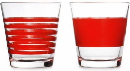 gebed Matron Of S&P STRIPES drinkglas 265 ml (rood) set/4 | bol.com
