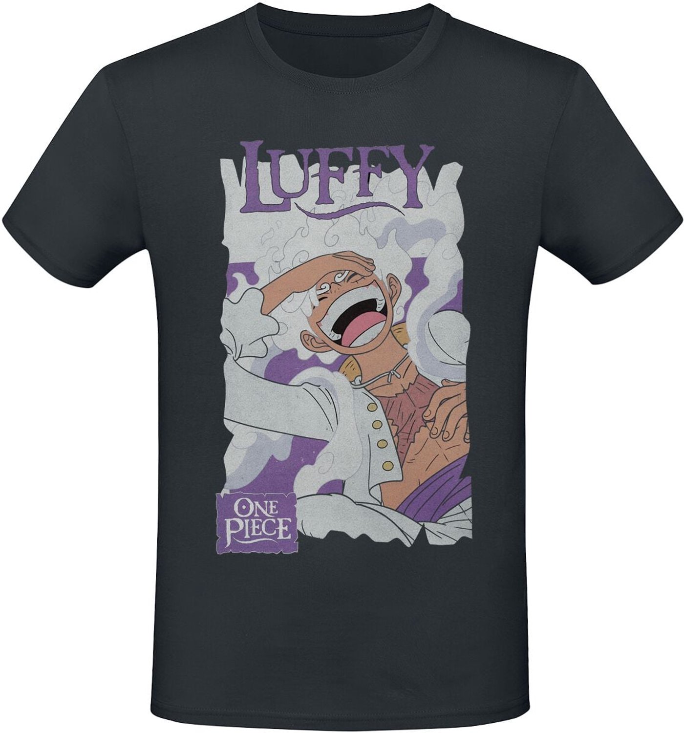 One Piece Ruffy - Smile Heren T-shirt - zwart - S