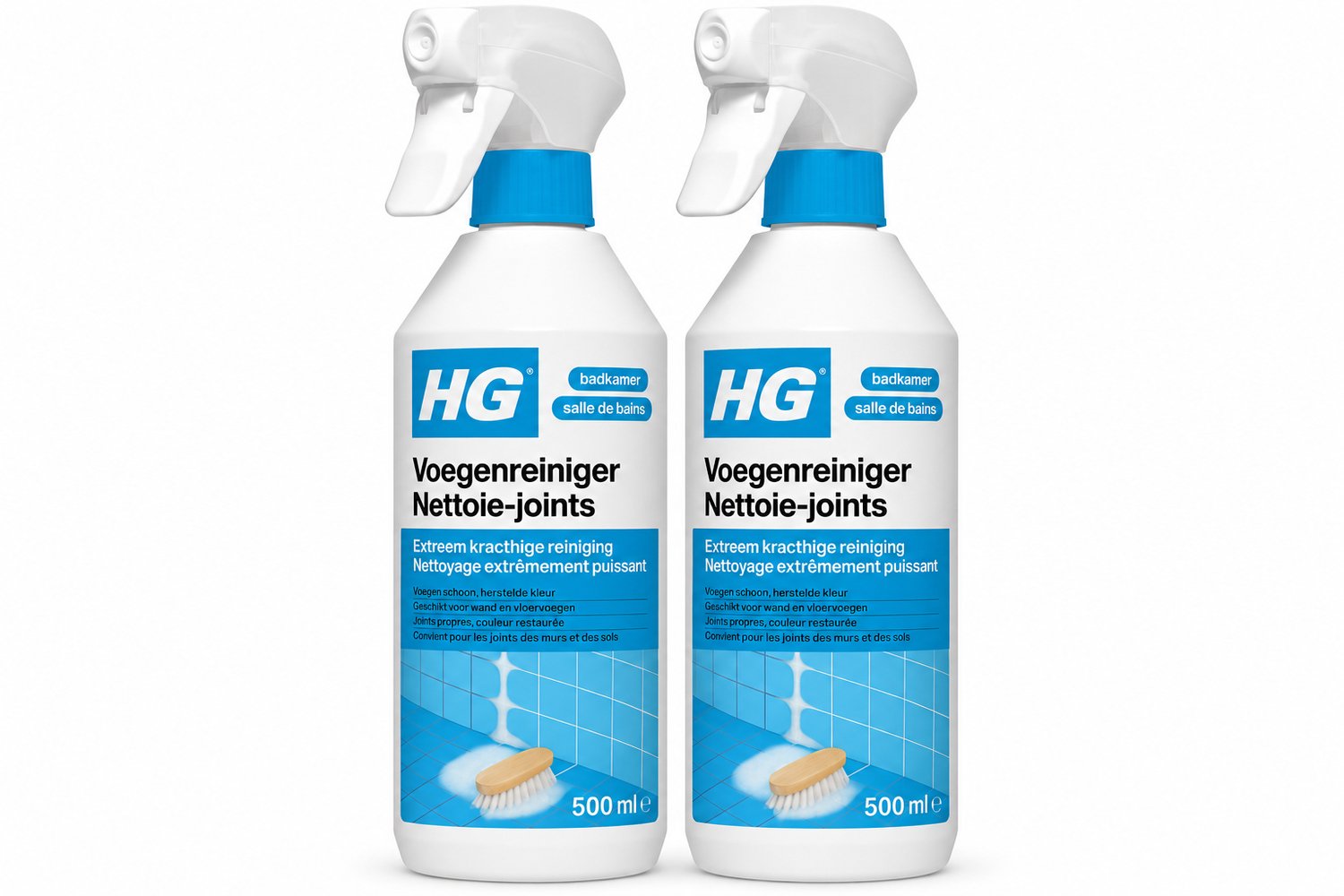 HG Voegenreiniger 500 ml - Krachtige Reiniger voor Wand- en Vloervoegen 2 x 500 ml