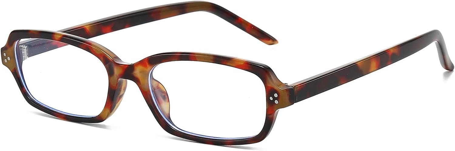 Blauw licht glazen rechthoekig frame - klein - voor mannen en vrouwen - perfect voor dagelijks gebruik - Homevero