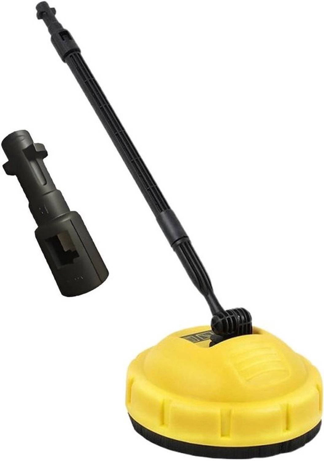 Opritschrobber - Terrasreiniger - Buitenoppervlakken reinigen - Roterend mondstuk - 42 cm - Zwart