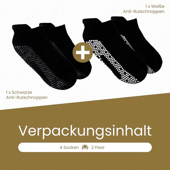 Antislip Sokken voor Yoga & Pilates (2 Paar) - Universele Maat — afbeelding 2