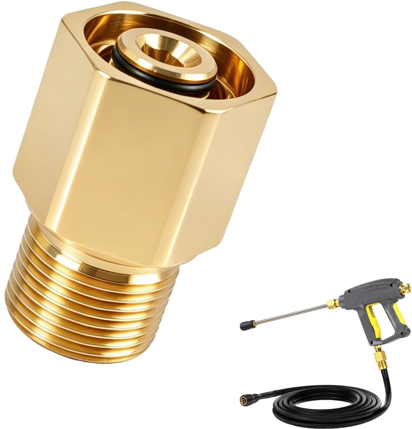 Messing Adapter voor Hogedrukreiniger TR22 naar M22