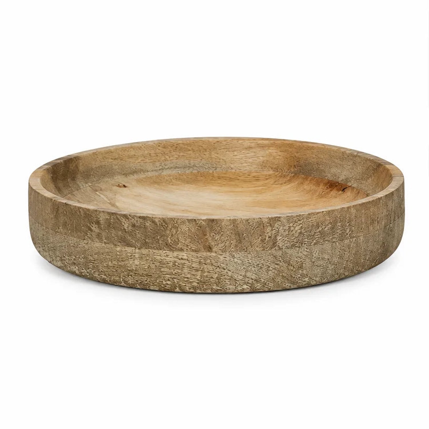 Pomax Kerf - Schotel - Mangohout - Ø 25 x 5 cm - Naturel