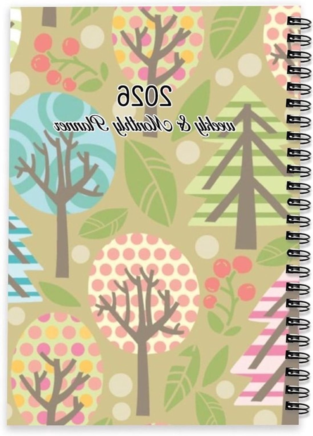 Abstract Spring Tree Journal - Dagboek en planner - Voor overzicht en planning - Gestippeld en gelinieerd papier - A5 - Kleurrijke bomen