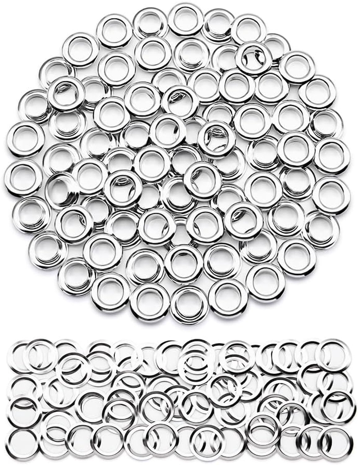 Oogjesset, 50-delige set met metalen ogen, ogen en grommet gereedschapsset, messing ogen in een set