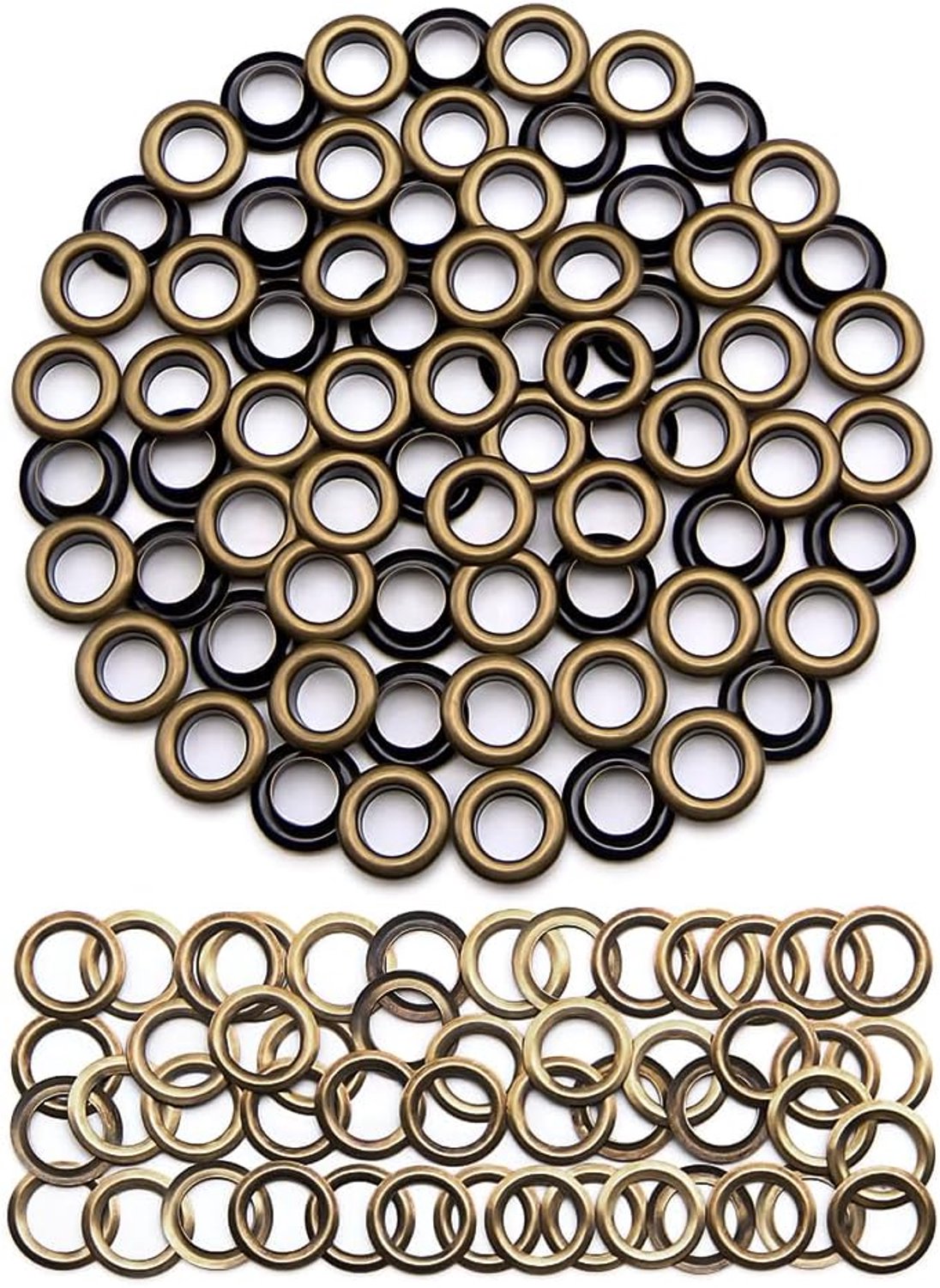 Oogjesset, 50-delige set met metalen ogen, ogen en grommet gereedschapsset, messing ogen in de set