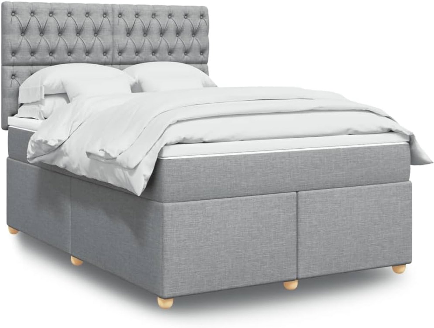 Pocketveringmatras Boxspringbed Lichtgrijs 140x190 cm
