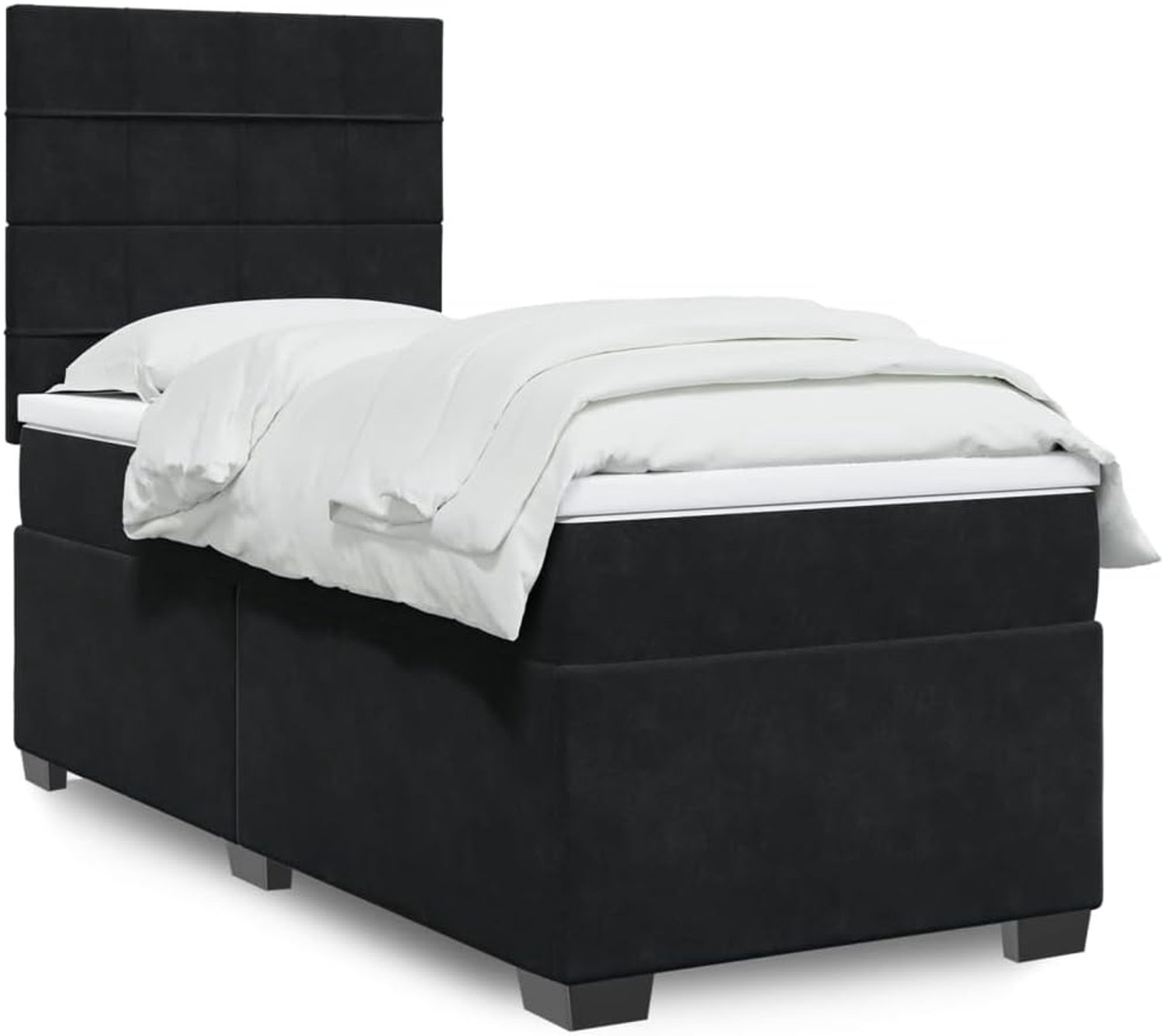 Boxspringbed pocketvering matras zwart 100x200 cm