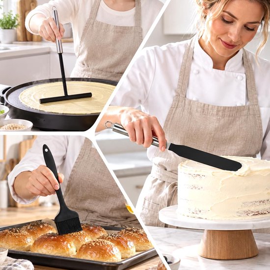 Verdeler spatel kit deegverdeler spatel crêpe maker kookkwast — afbeelding 2