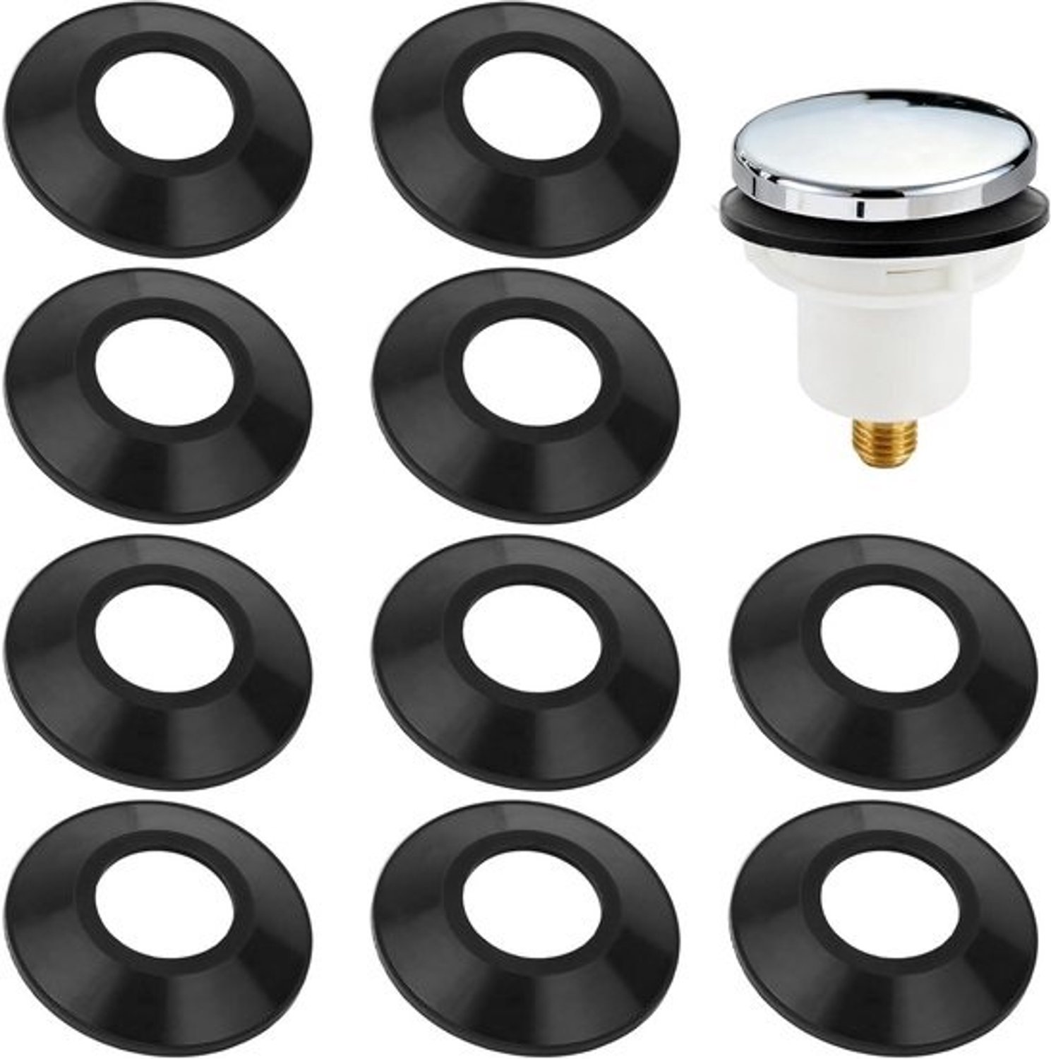 Badstoppakking - Afdichtring voor bad - Tegen lekkage - Premium siliconen - 5.23x2.54x0.64 cm - Zwart