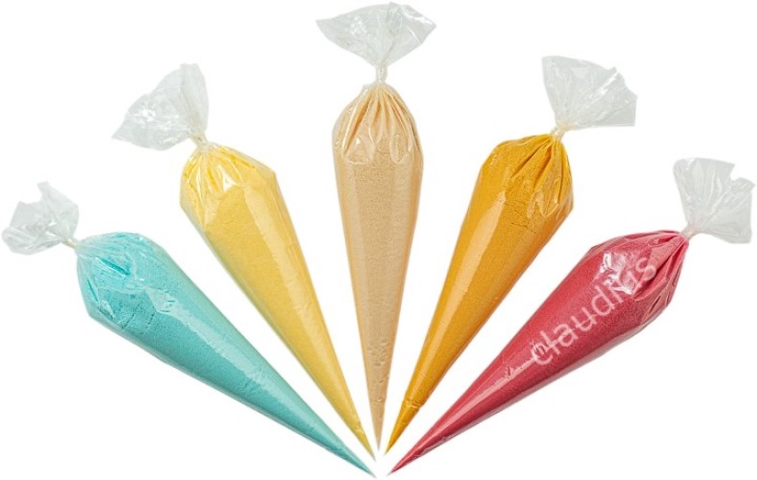Claudius Scrubzout Rainbow - 500 gram in puntzak transparant - hamam, vanille, amandel, appel-kaneel en fruity melon - Hydraterende Lichaamsscrub - Body Scrub