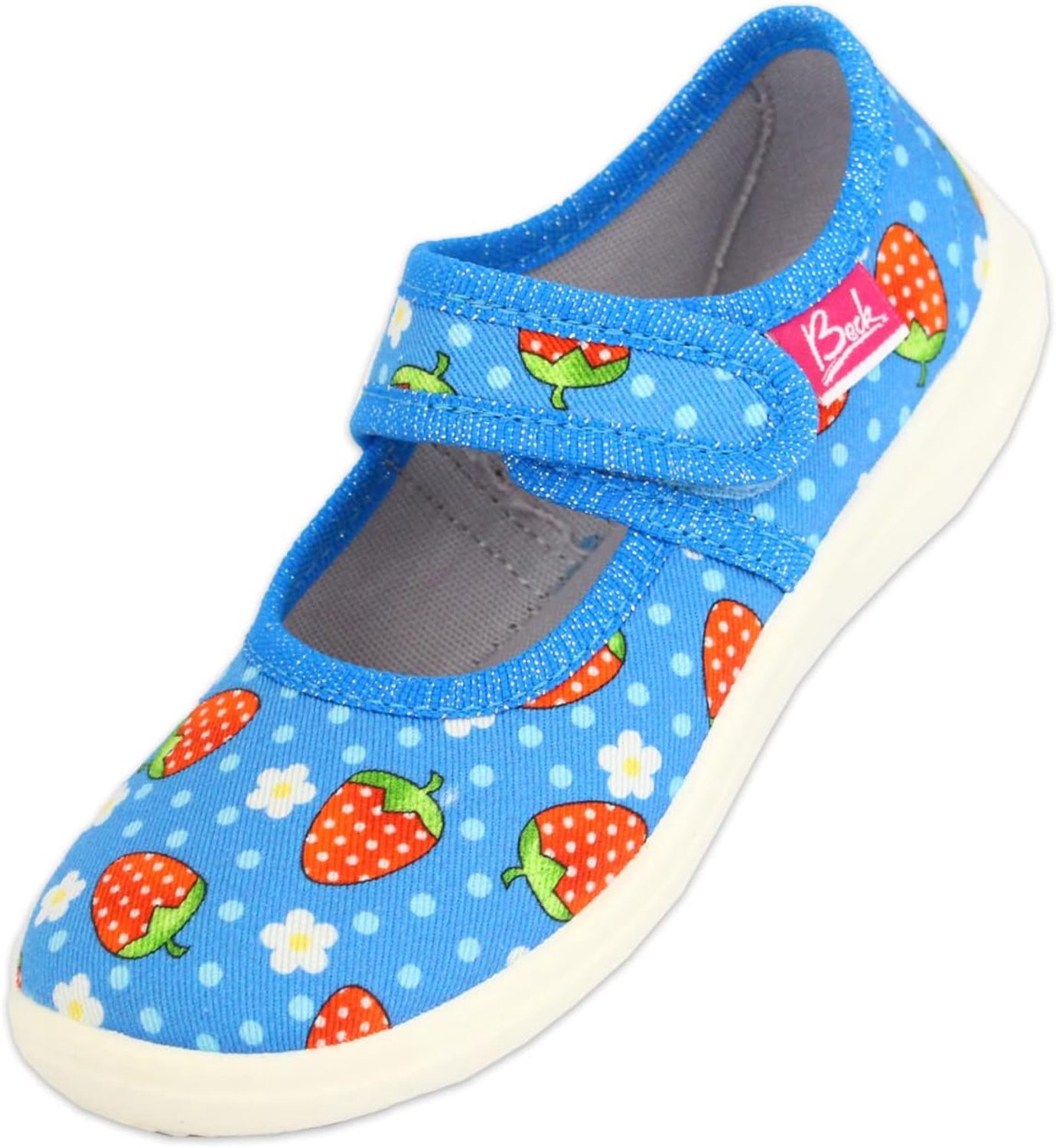 Beck Kinderpantoffels Meisjes Aardbei Blauw