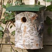 CJ Wildlife Berkenblok Nestkast - 32mm - Nestkastje voor o.a. Koolmees, Boomklevers & Mussen - Vogelhuisje - Gemaakt van FSC-gecertificeerd Hout