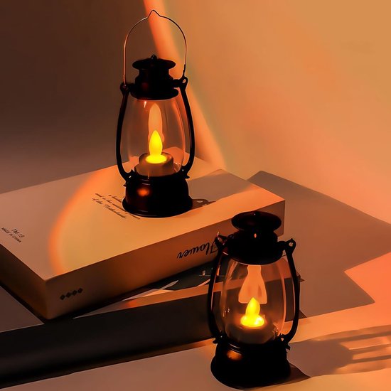6x LED Lantaarns: Decoratieve Mini Lantaarns met LED Kaars — afbeelding 3