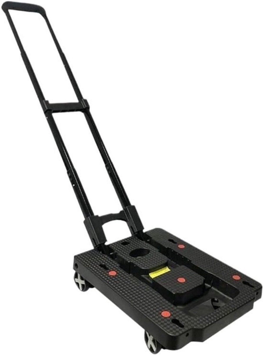 Handtrucktrolley - Draagbare transportkar - Goederen vervoeren - Opvouwbaar aluminium - 98 cm hoog - Zwart