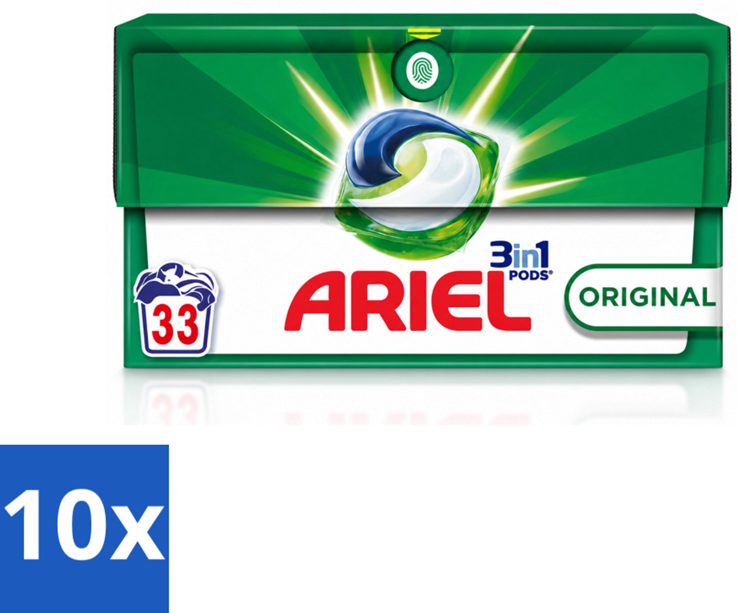 10 x Ariel - 3in1 Wasmiddel Pods - Original - 33 Pods - Voordeelverpakking - 10 stuks