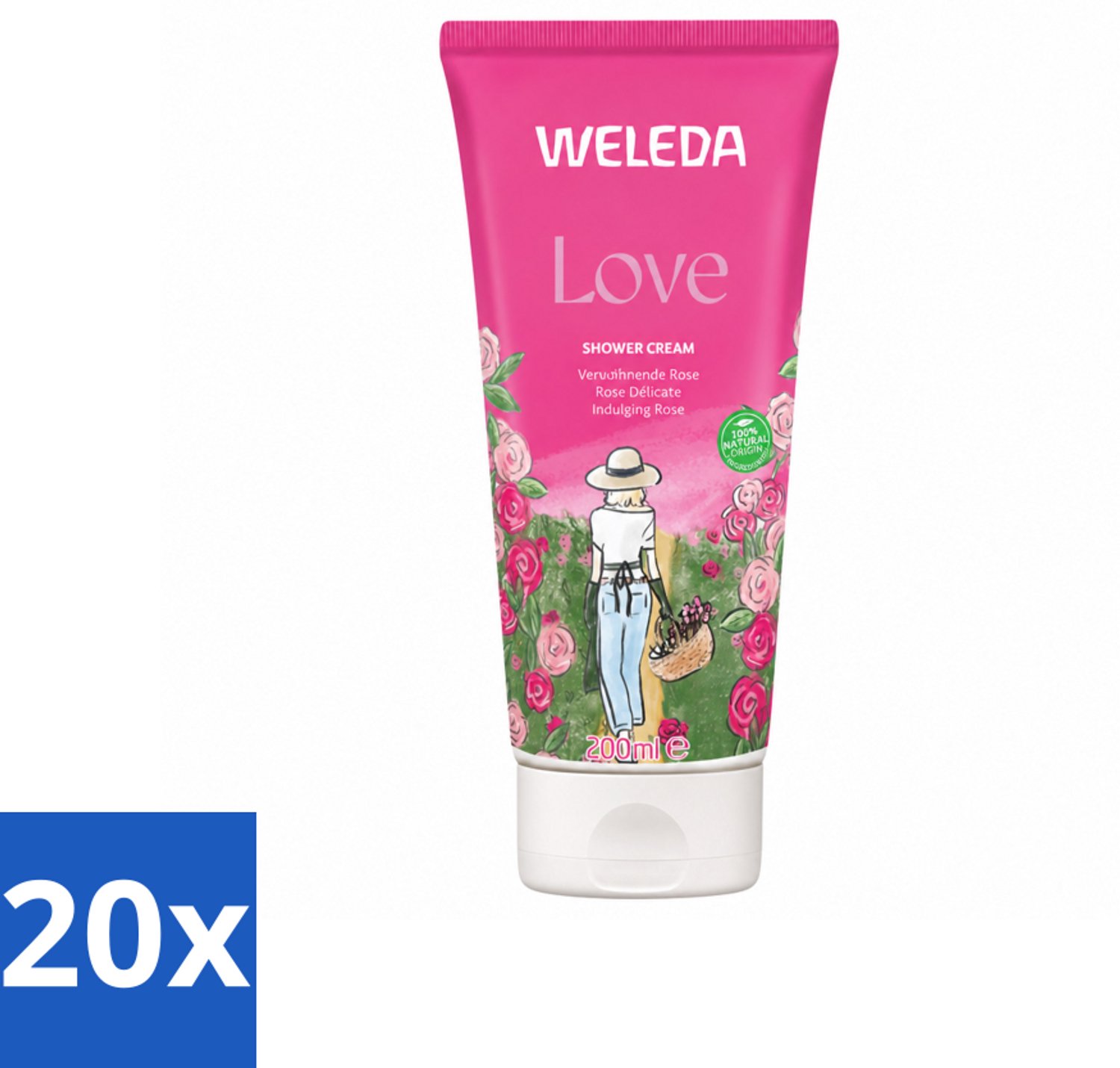 20 x WELEDA - Douchecrème Aroma Shower Love - 200 ml - Voordeelverpakking - 20 stuks