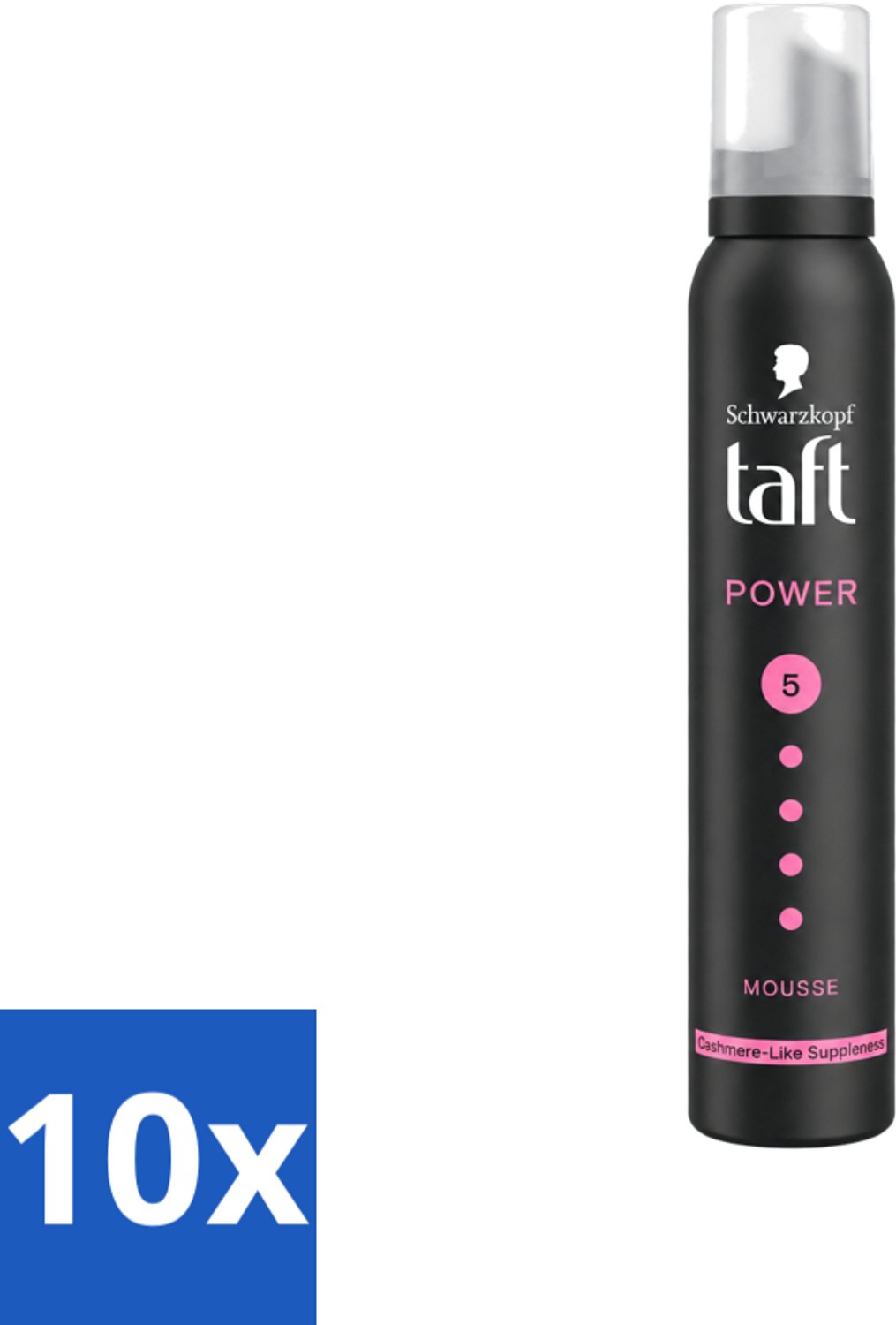 10 x Taft - Haarmousse - Power 5 - Zijdezachte hold - 200 ml - Voordeelverpakking - 10 stuks