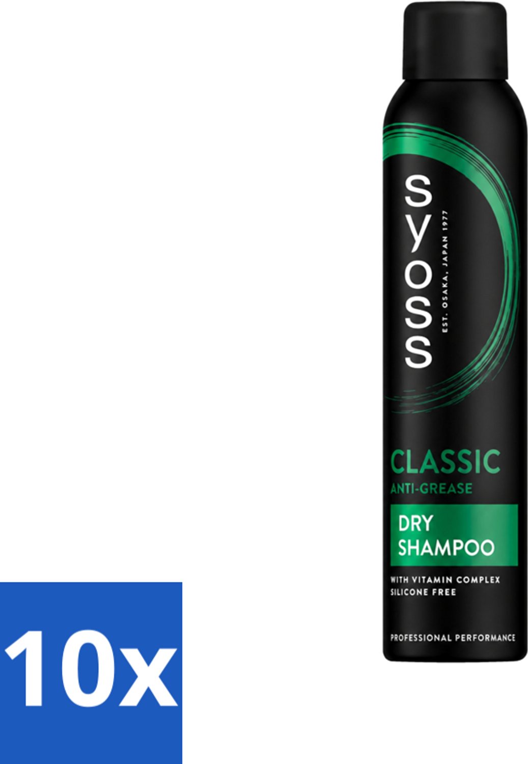 10 x SYOSS - AntiGrease Droogshampoo - Shampoo - Langdurige Styling - 200ml - Voordeelverpakking - 10 stuks