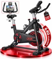 Lugia Hometrainer PRO - Fitness Fiets - Led Display - Verstelbaar Zadel - 0-100% weerstand niveaus - Hartslagfunctie - Max 130kg - Extreem Stil