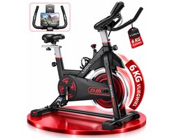 Lugia Hometrainer PRO - Fitness Fiets - Led Display - Verstelbaar Zadel - 0-100% weerstand niveaus - Hartslagfunctie - Max 130kg - Extreem Stil
