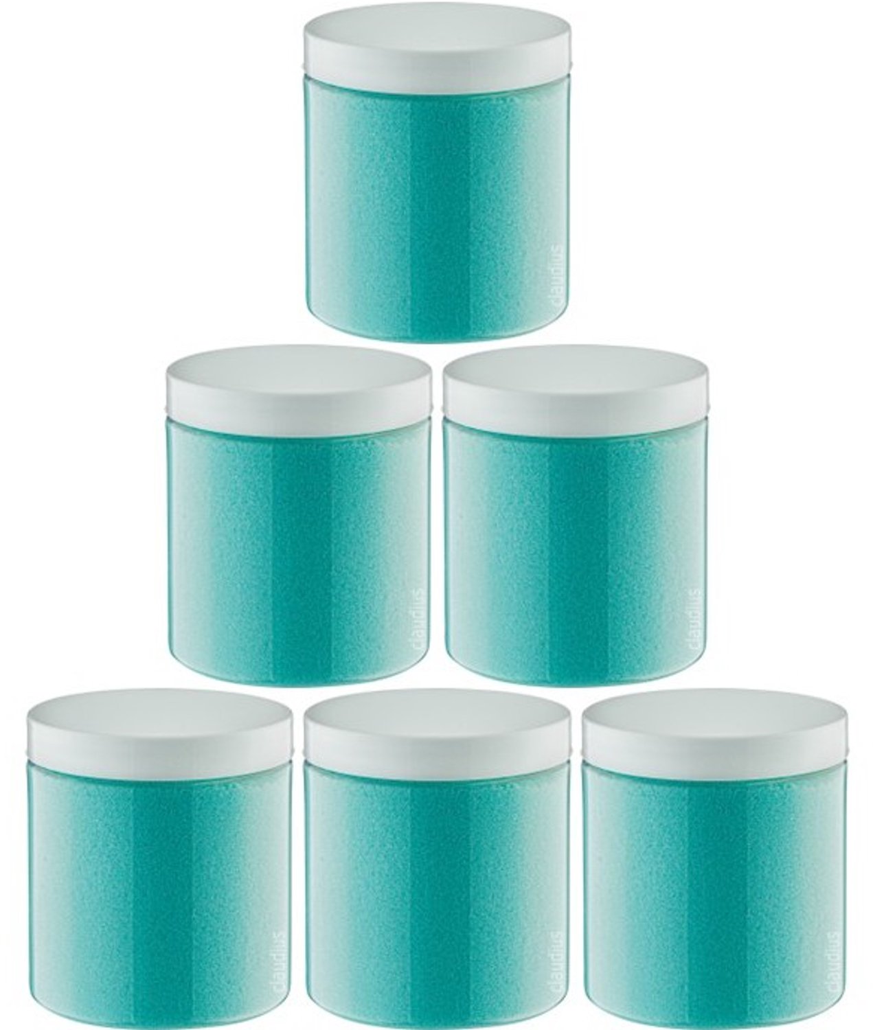 Claudius Scrubzout Hamam 300 gram - Pot met witte deksel - set van 6 stuks - Hydraterende Lichaamsscrub - Body Scrub