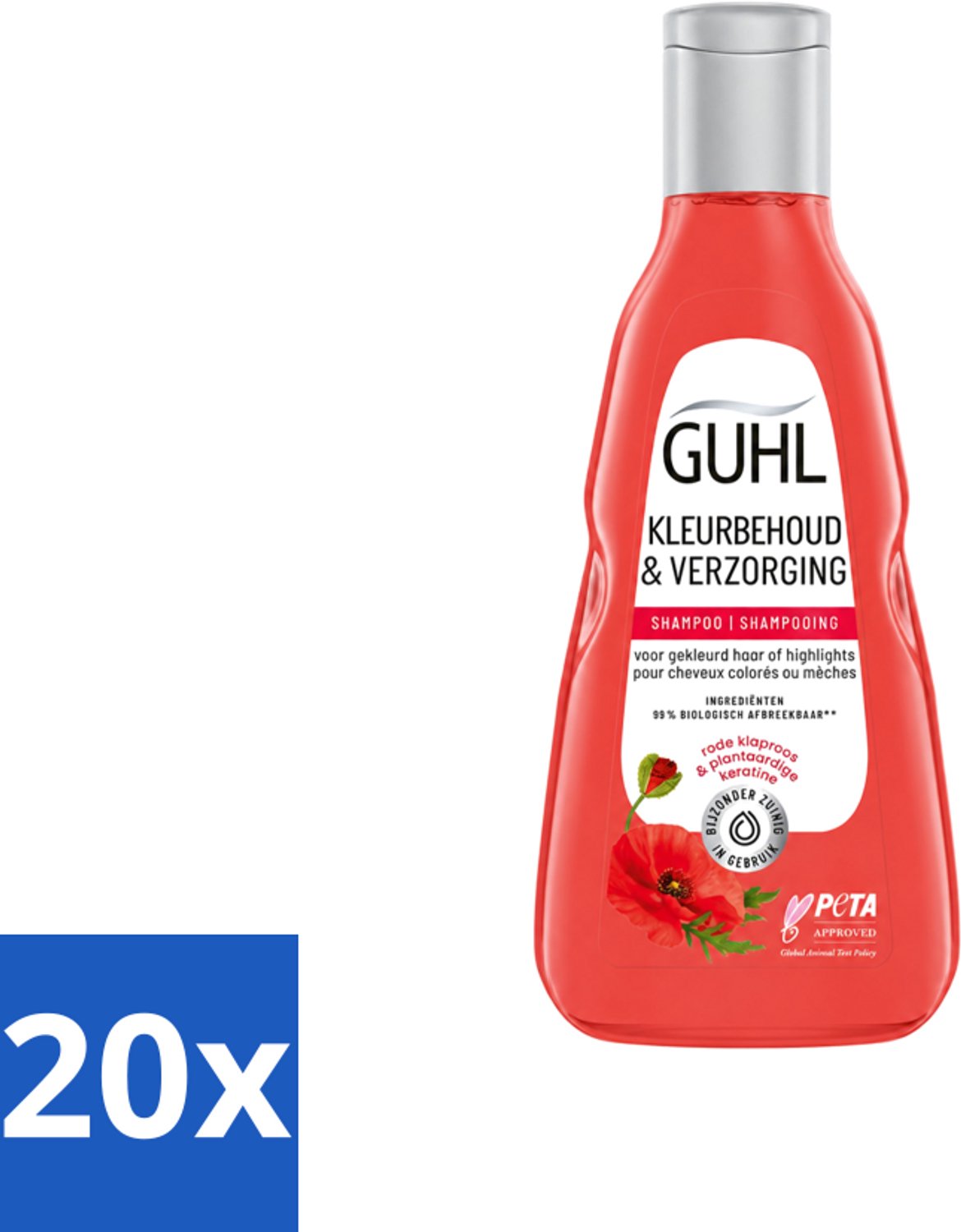 20 x Guhl - Shampoo - Kleurbehoud & Verzorging - 250 ml - Voordeelverpakking - 20 stuks