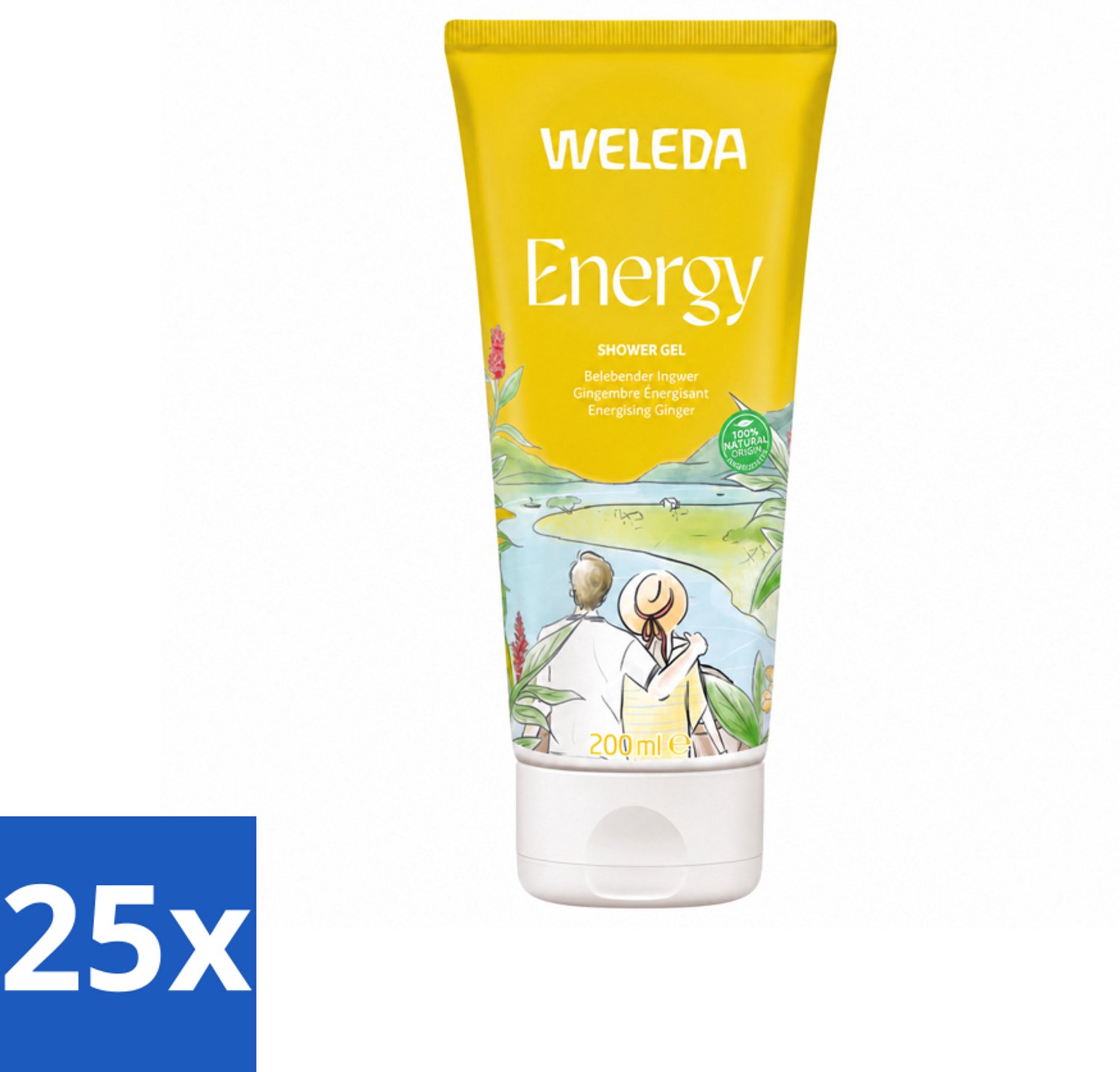 25 x WELEDA - Douchegel Aroma Shower Energy - 200 ml - Voordeelverpakking - 25 stuks