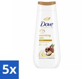 5 x Dove Douchecrème - Nourishing Care - Arganolie - 225 ml - Voordeelverpakking - 5 stuks