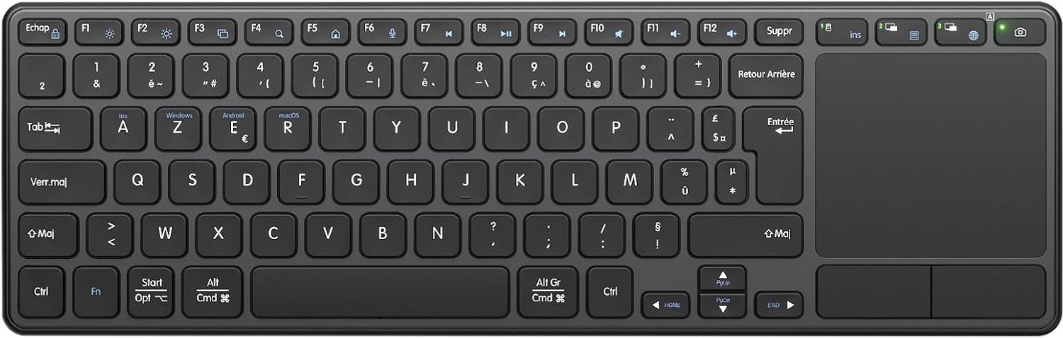 Draadloos toetsenbord met touchpad, AZERTY FR lay-out