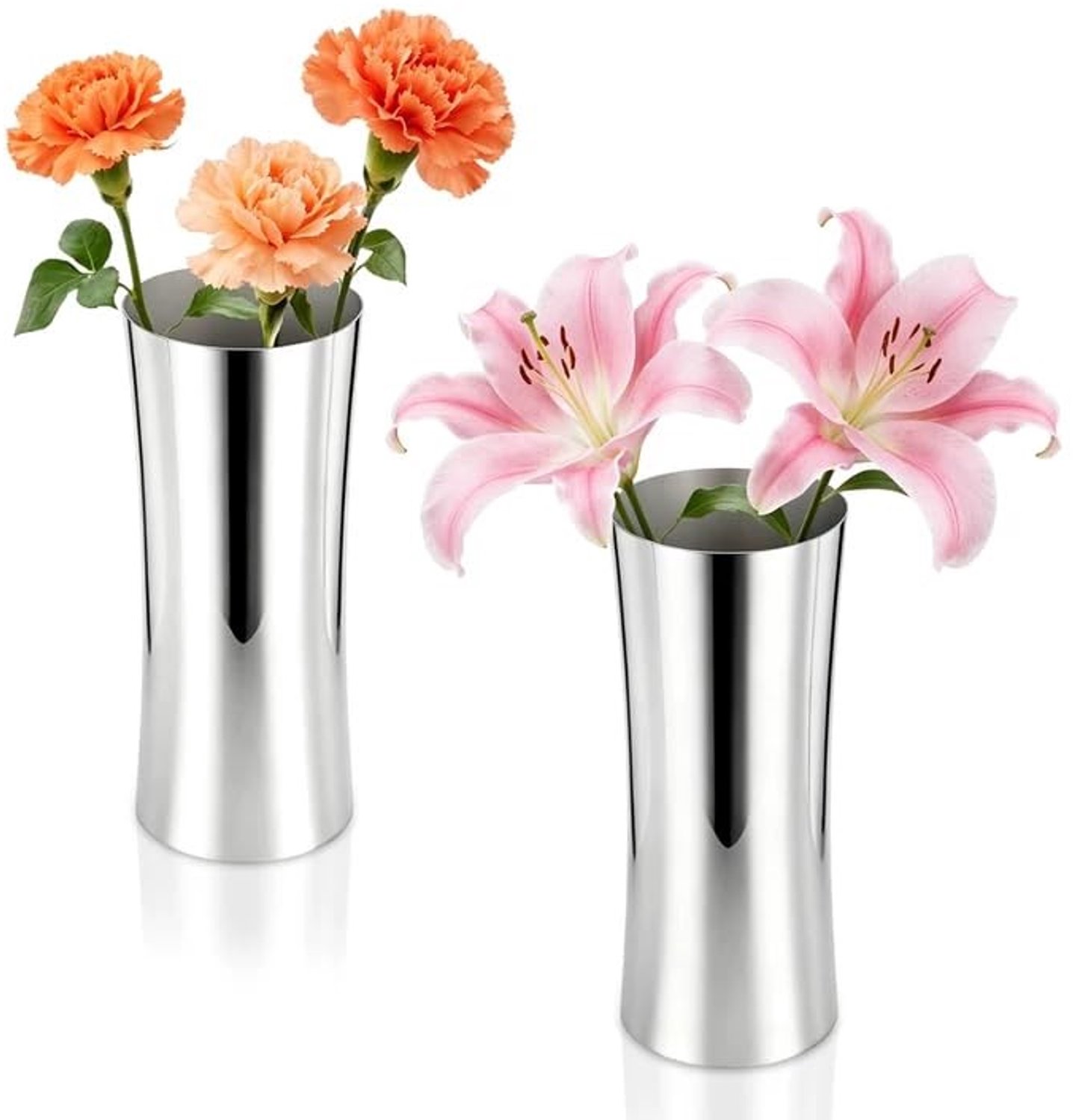 Roestvrijstalen Vazen - Elegante Decoratie voor Tafel