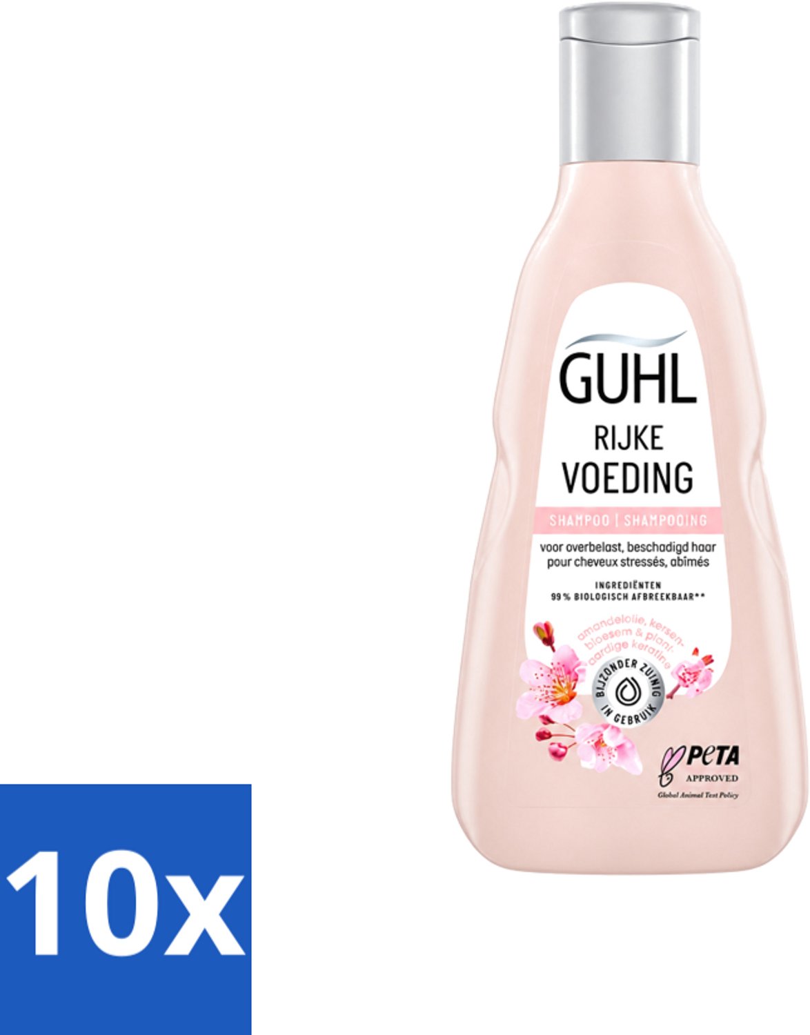 10 x Guhl - Shampoo - Rijke Voeding - 250 ml - Voordeelverpakking - 10 stuks