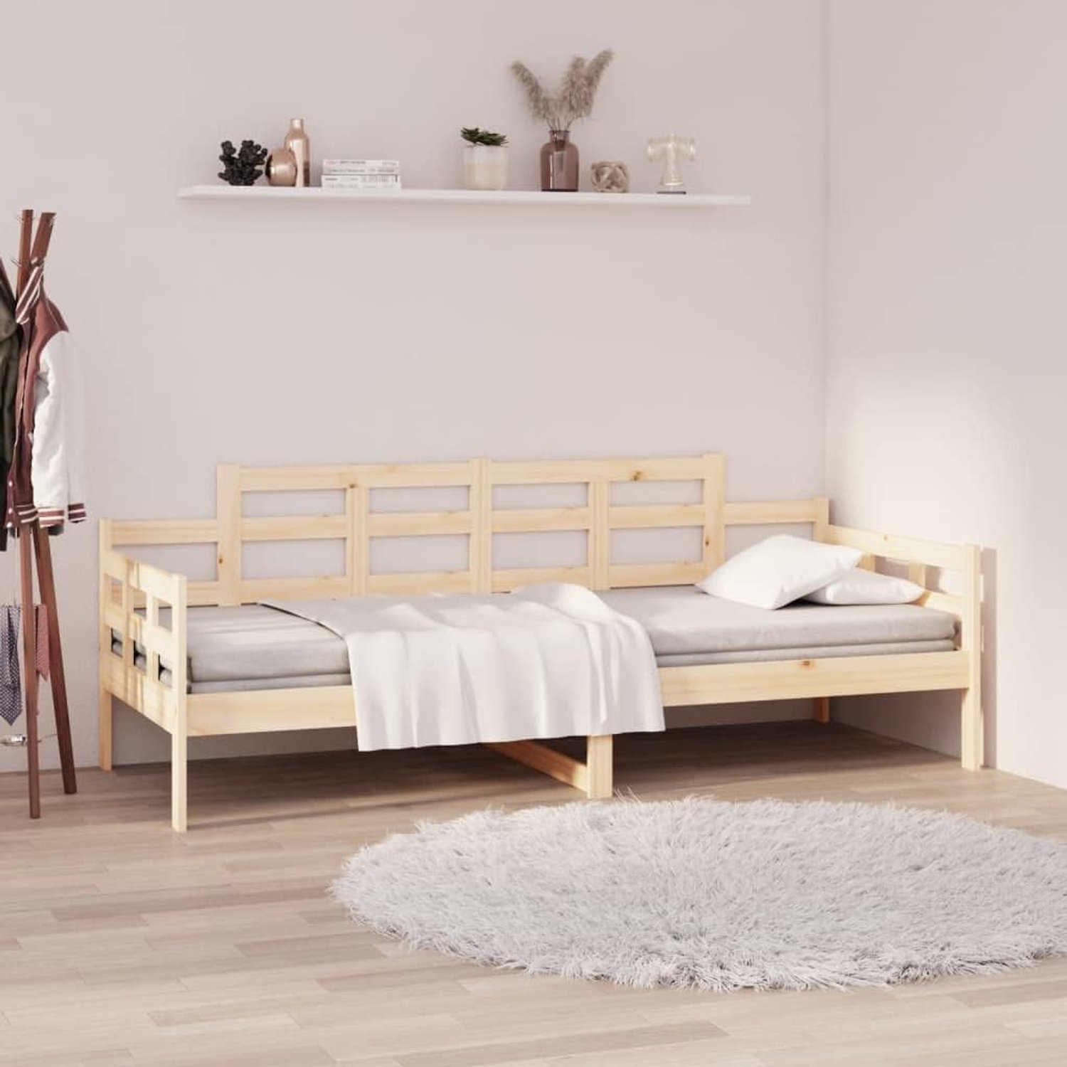 Bed tweepersoonsbed dagbed massief grenen 90x190 cm geschikt voor familiekamers