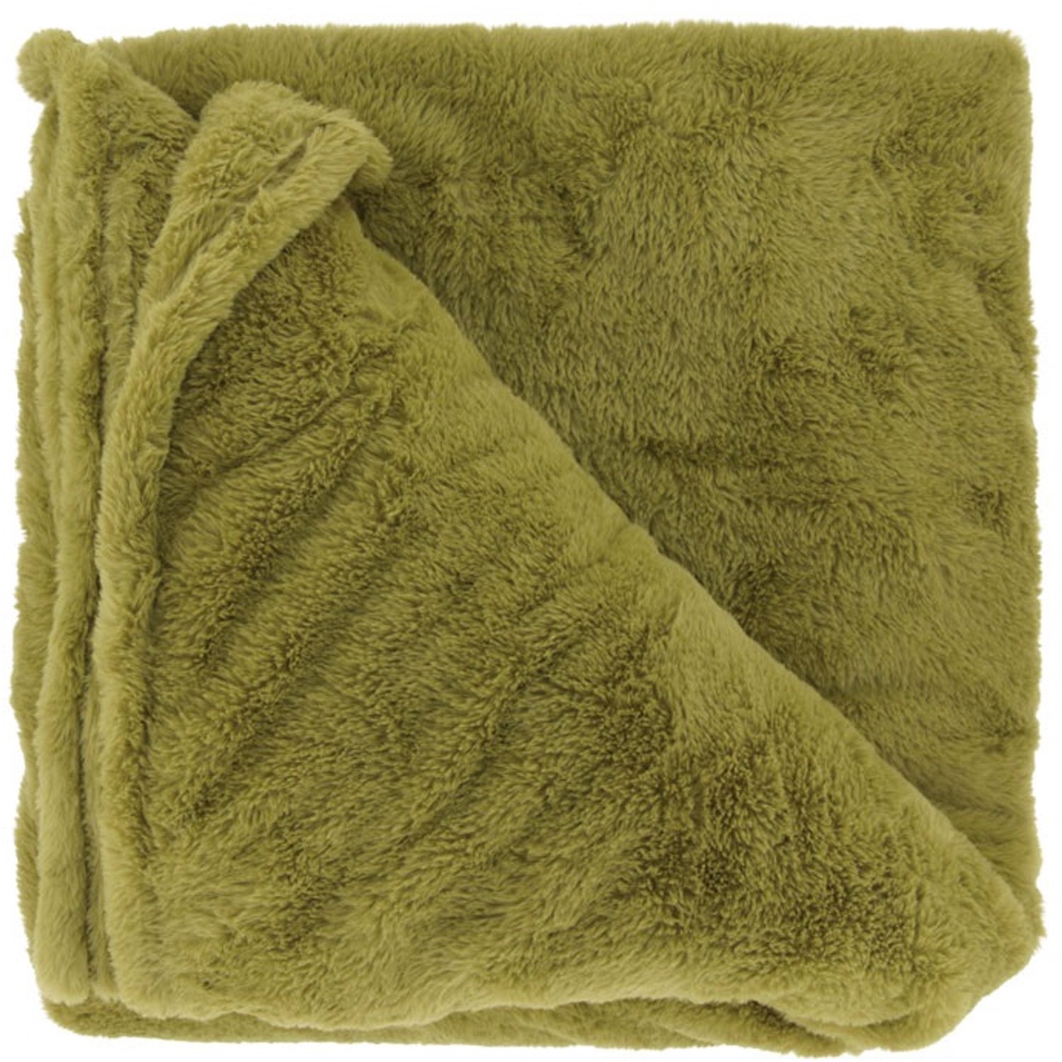 Unique Living Plaid Jip - moss green - 150x200cm Multikleur