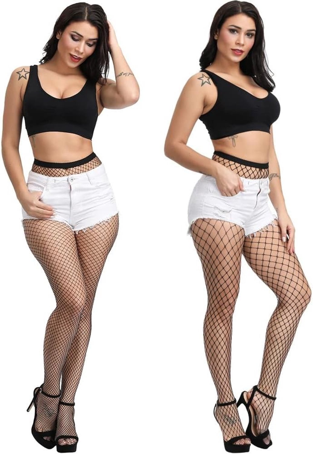 Hoogwaardige Hoge Taille Visnet Panty Kousen voor Dames - Perfect voor Mode en Comfort