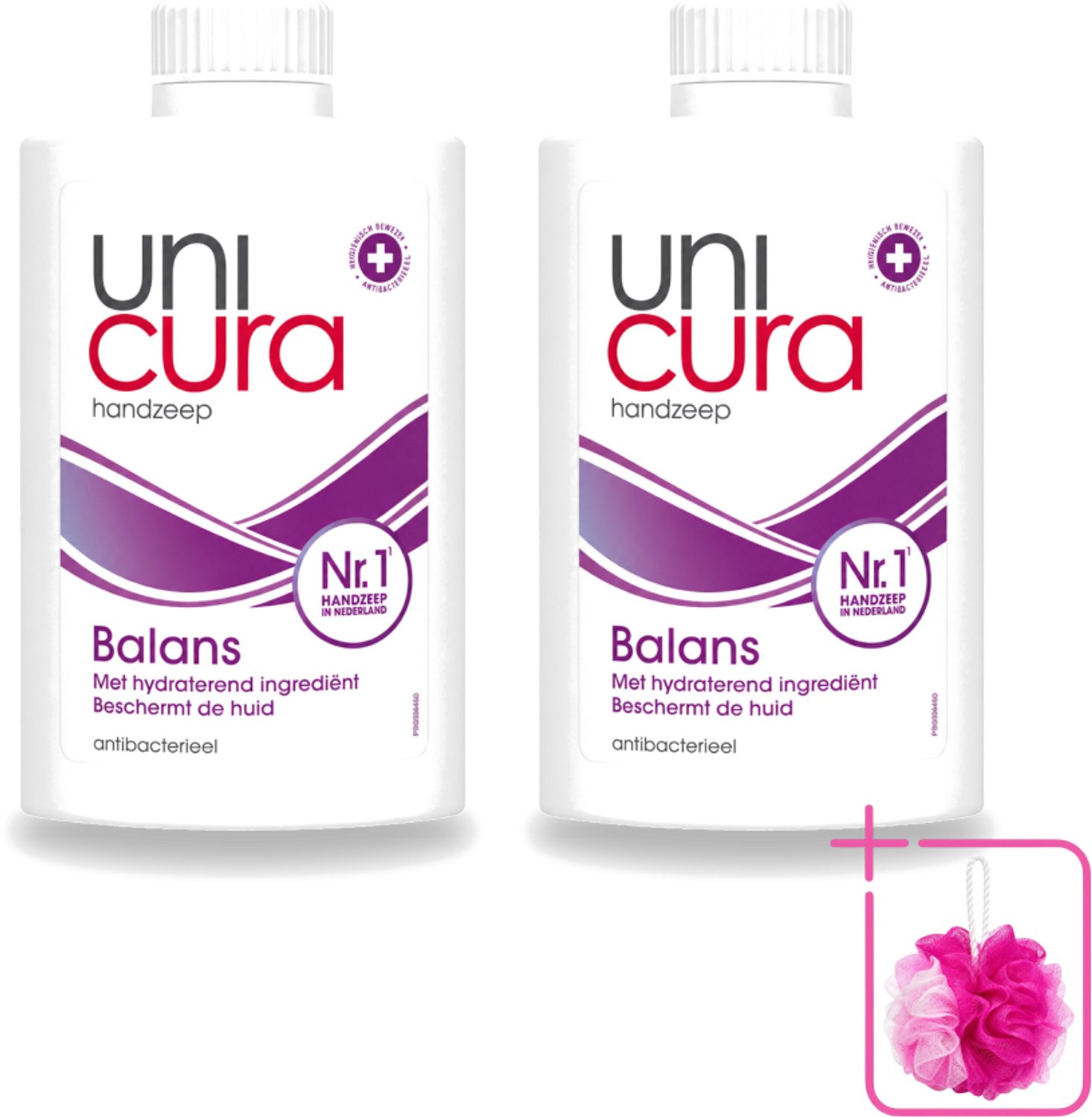 2 x Unicura – Vloeibare Zeep Navulling – Balans – 250 ml - Bulkverpakking - Handzeep - Douchemop - Antibacterieel