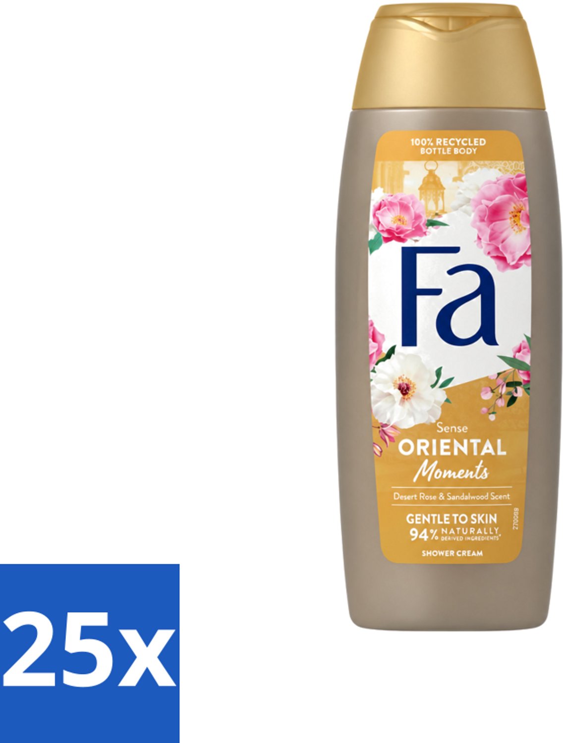 25 x Fa - Oriental Moments - Douchecrème - Woestijnroos & Sandelhout - 250 ml - Voordeelverpakking - 25 stuks